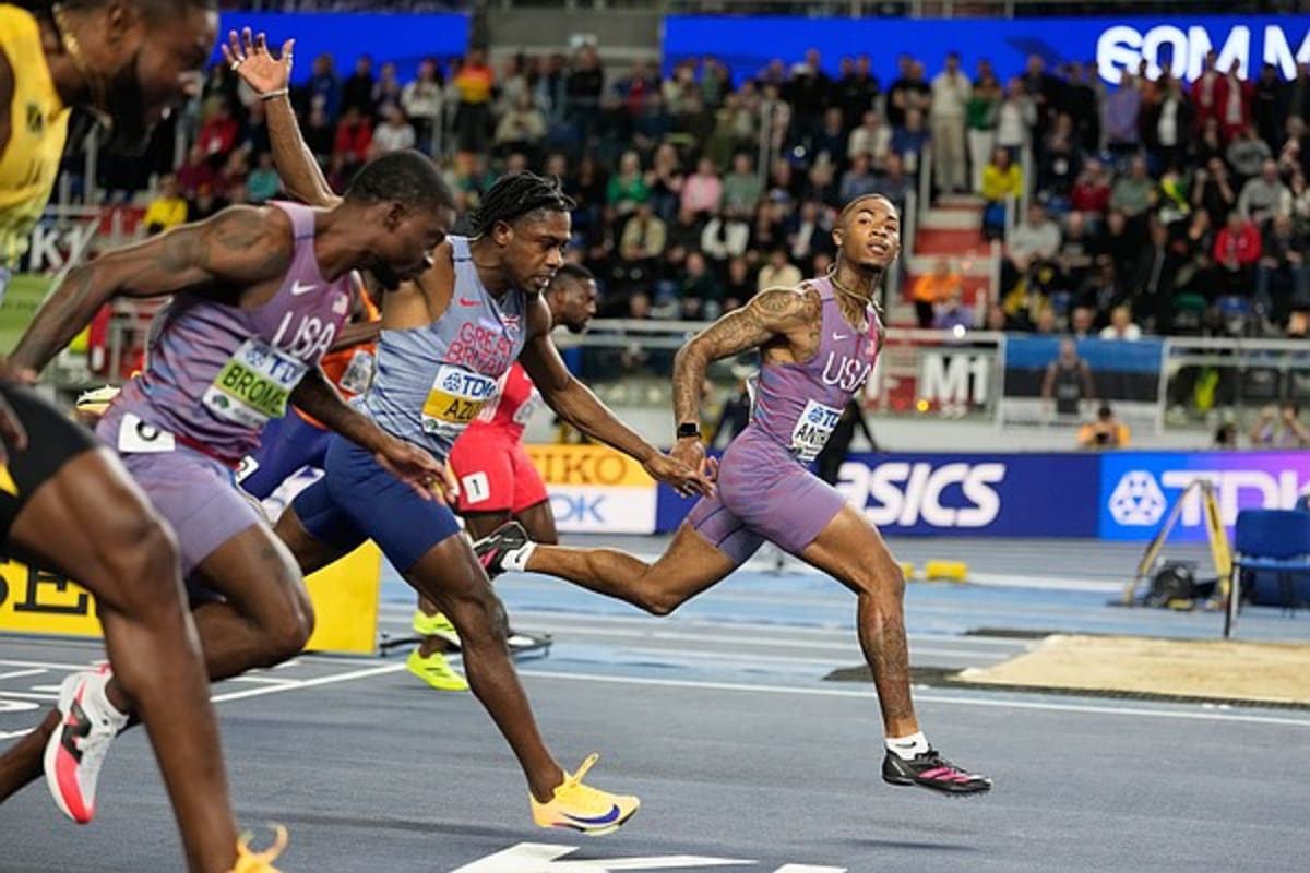 Former Football Player Wins Gold in First Track Race Ever