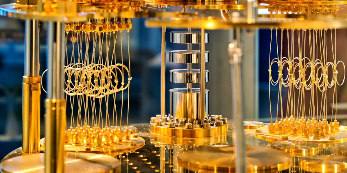 Computer processor chip with glowing security locks representing quantum-safe encryption technology
