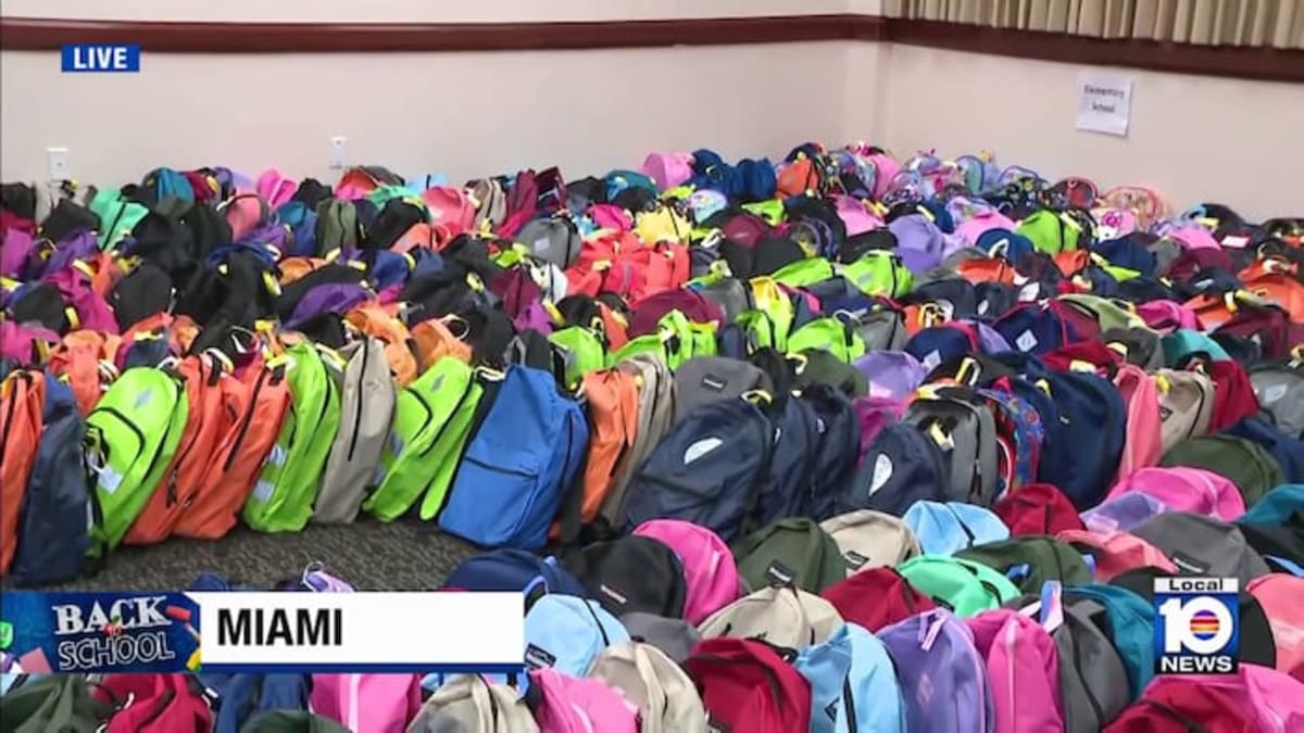 Miami Volunteers Pack 1,000 Backpacks for Students