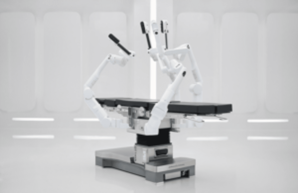 Ottava surgical robot with arms integrated into operating table by Johnson & Johnson