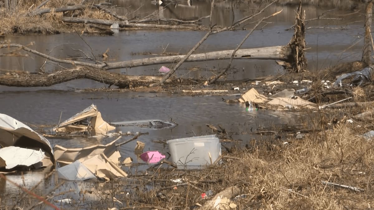 Tornado damage visible in Union City Michigan two weeks after severe storm hit community