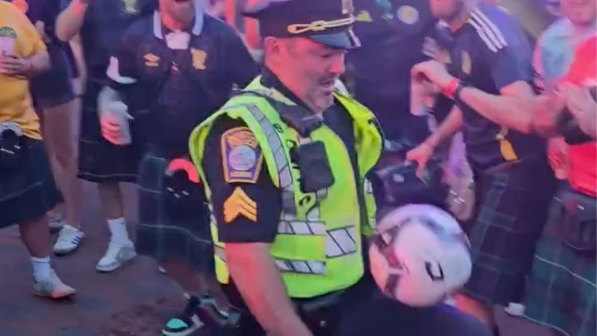 Boston Cop Wows Fans with Football Skills at World Cup