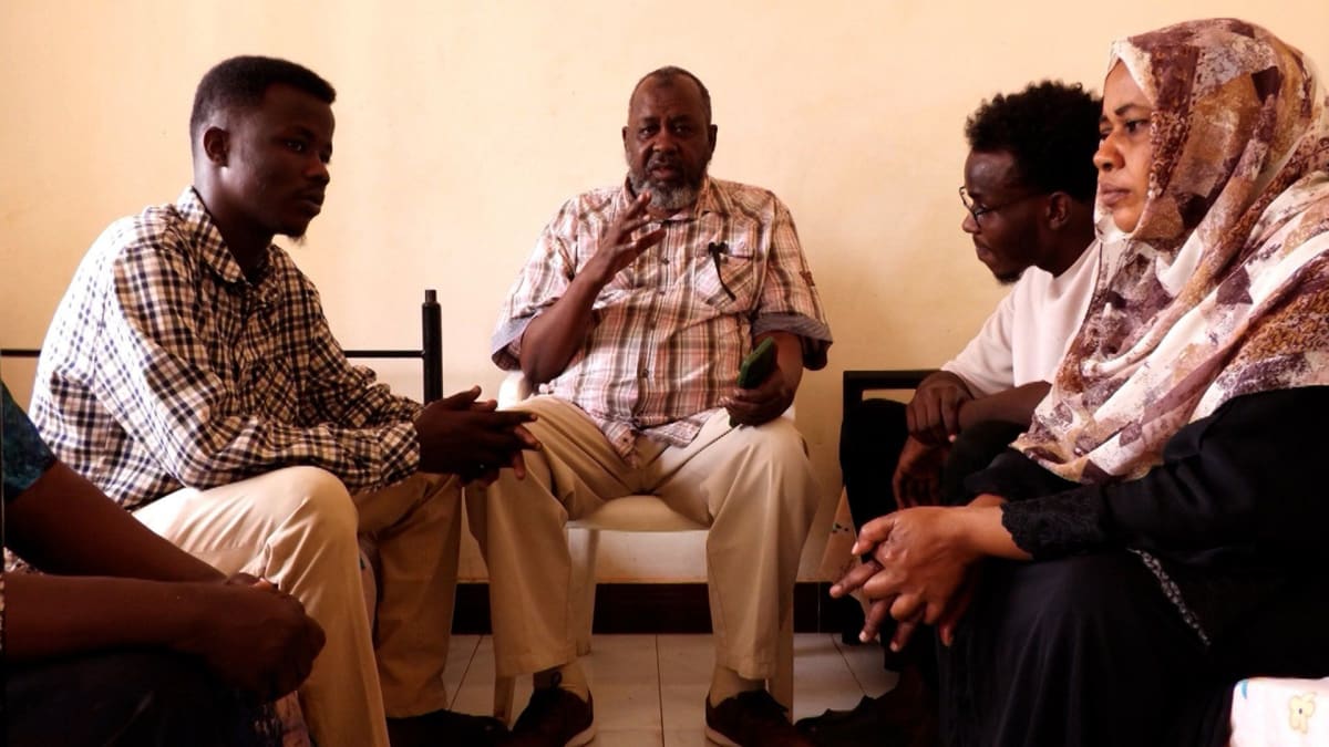 Sudanese engineer Jamal Mubarak preparing to return home from Uganda refugee camp