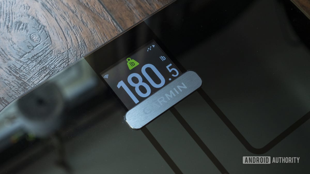 Person using smartphone camera for health tracking with AI body composition analysis visualization