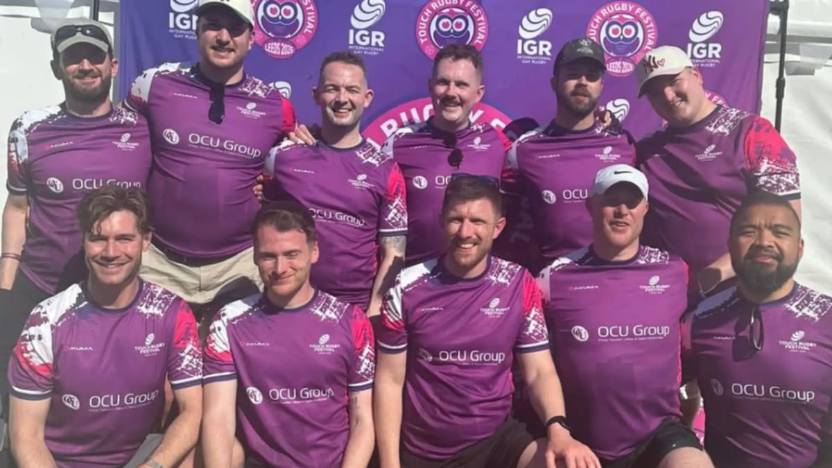 Leeds Hunters LGBTQ+ inclusive rugby team players in action on the field