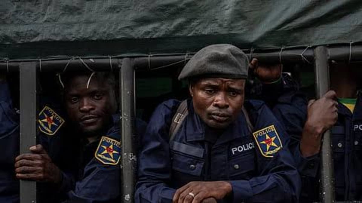Peace negotiators from Democratic Republic of Congo and international mediators meeting in Switzerland