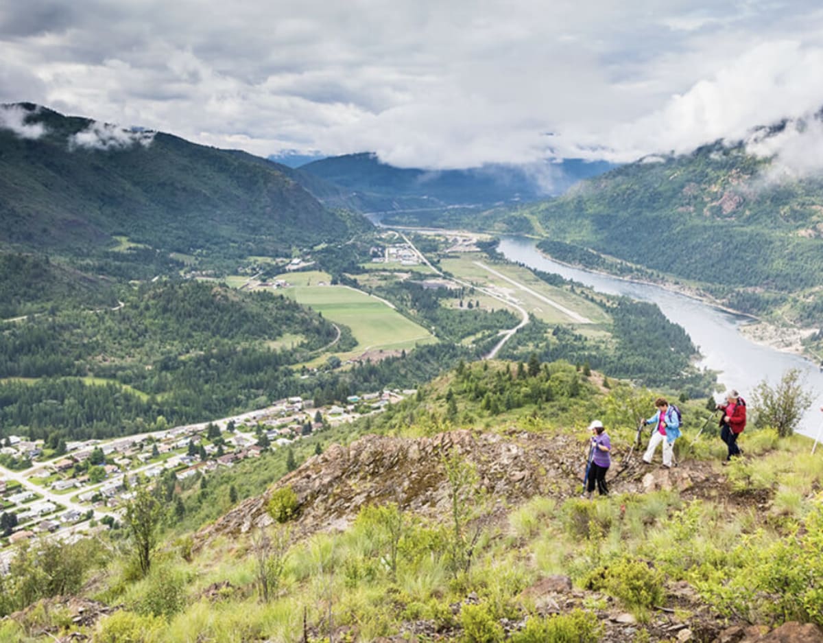 Aerial view of West Kootenay region showcasing industrial innovation hub for critical metals processing