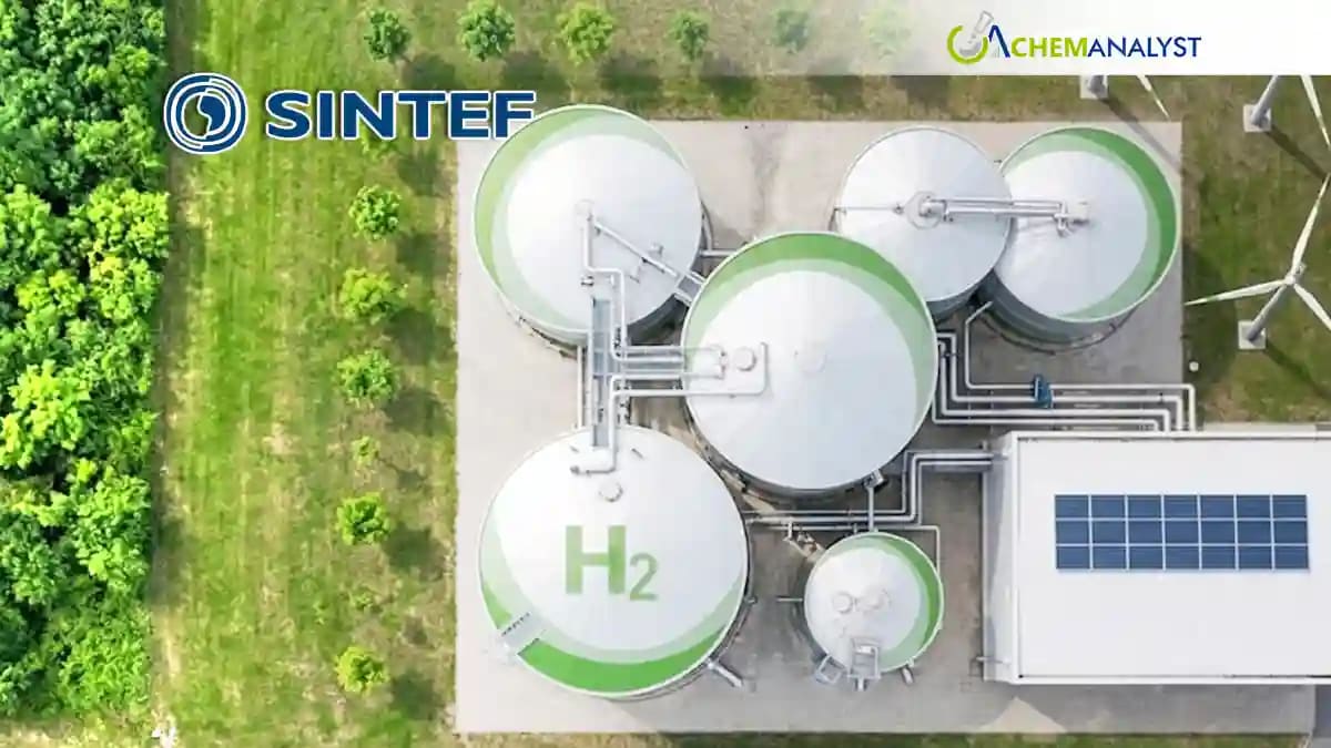 Modern electrolyzer facility in Norway converting renewable energy and carbon dioxide into sustainable chemicals
