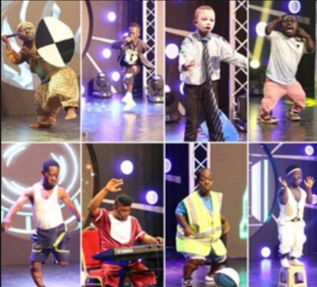 Ghanaian students performing on stage during a school talent show event