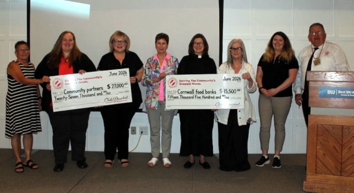 Cornwall Club Donates $43,000 to Fight Local Poverty