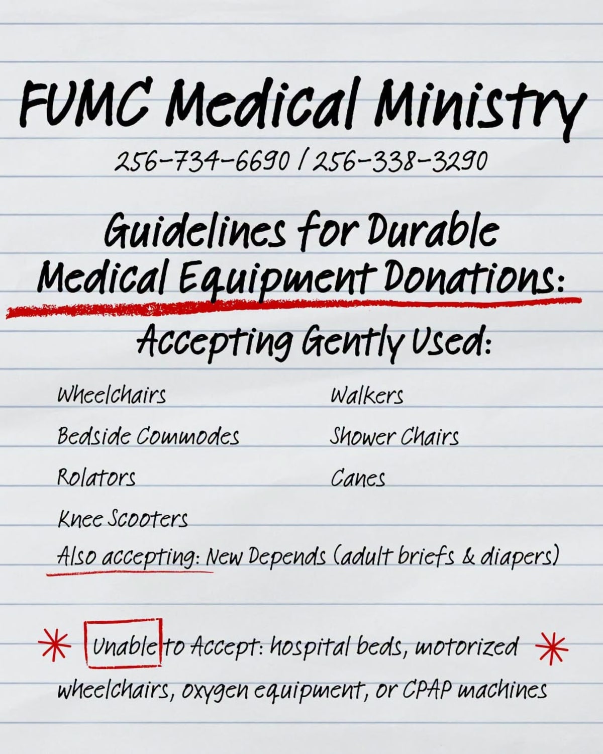Alabama Clinic Partners With Church to Share Medical Gear