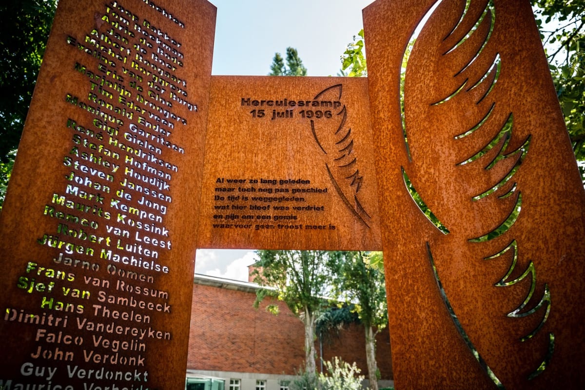 ** Memorial monument for victims of 1996 Hercules air disaster in Eindhoven, Netherlands