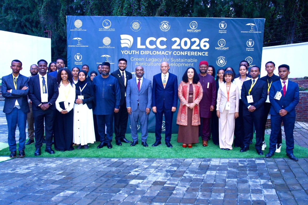 Young Ethiopian leaders gathered at national conference discussing green innovation and sustainable development solutions