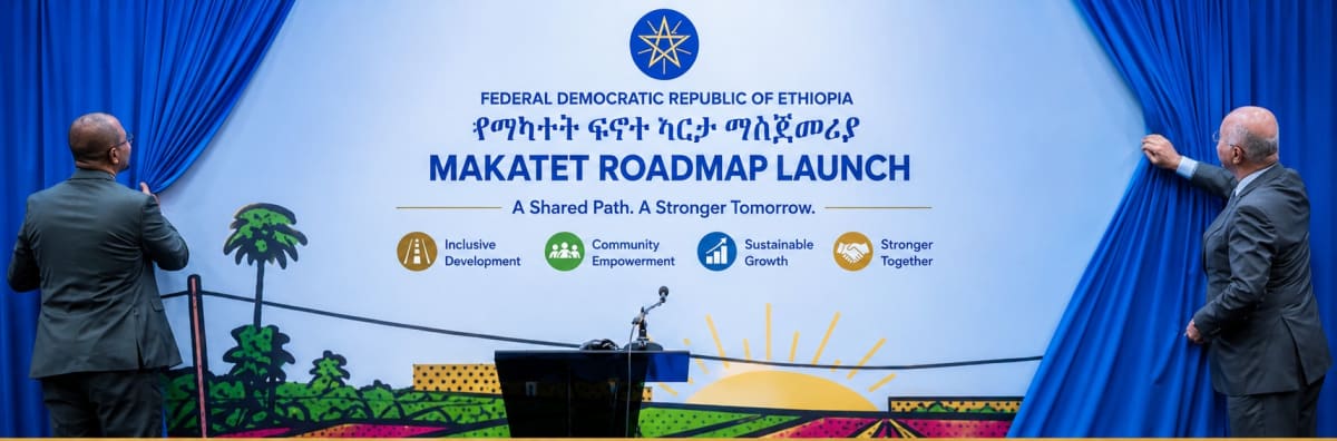 Refugees and Ethiopian community members gathered together at the Makatet Roadmap launch ceremony