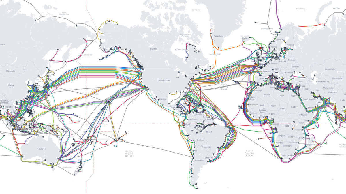 500+ Ocean Cables Carry 99% of the World's Internet