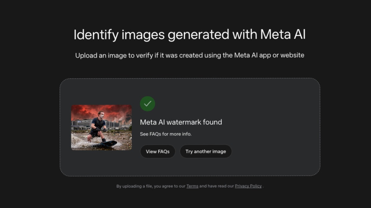 Person using computer to check if image was created by artificial intelligence