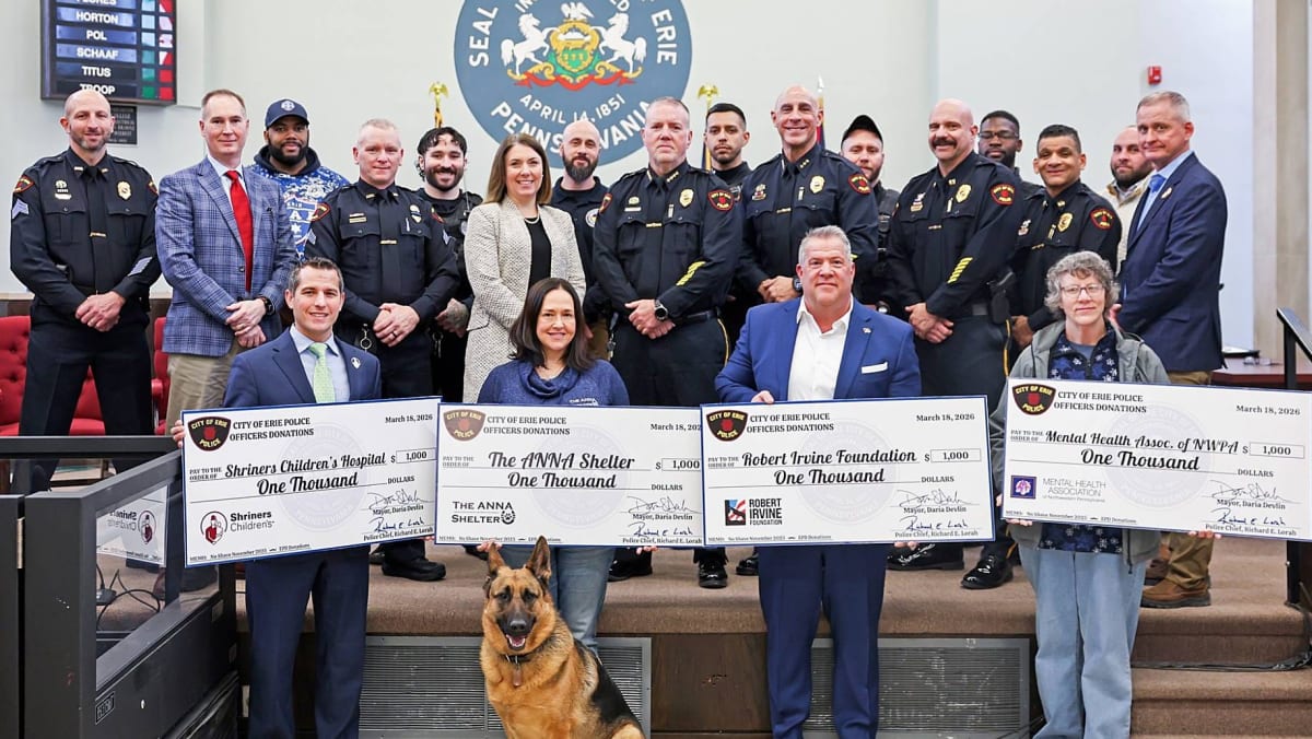 Erie Police Raise $4K for Charity With No Shave November