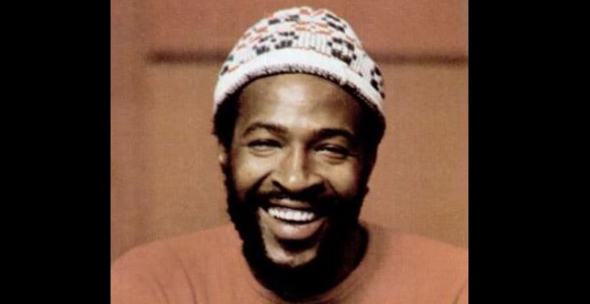 Marvin Gaye performing on stage during his iconic Motown era career