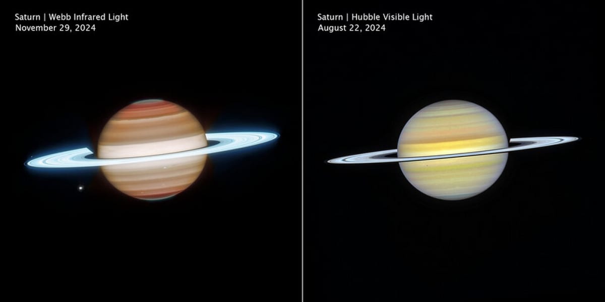 Webb and Hubble Reveal Saturn's Secrets in Stunning Detail