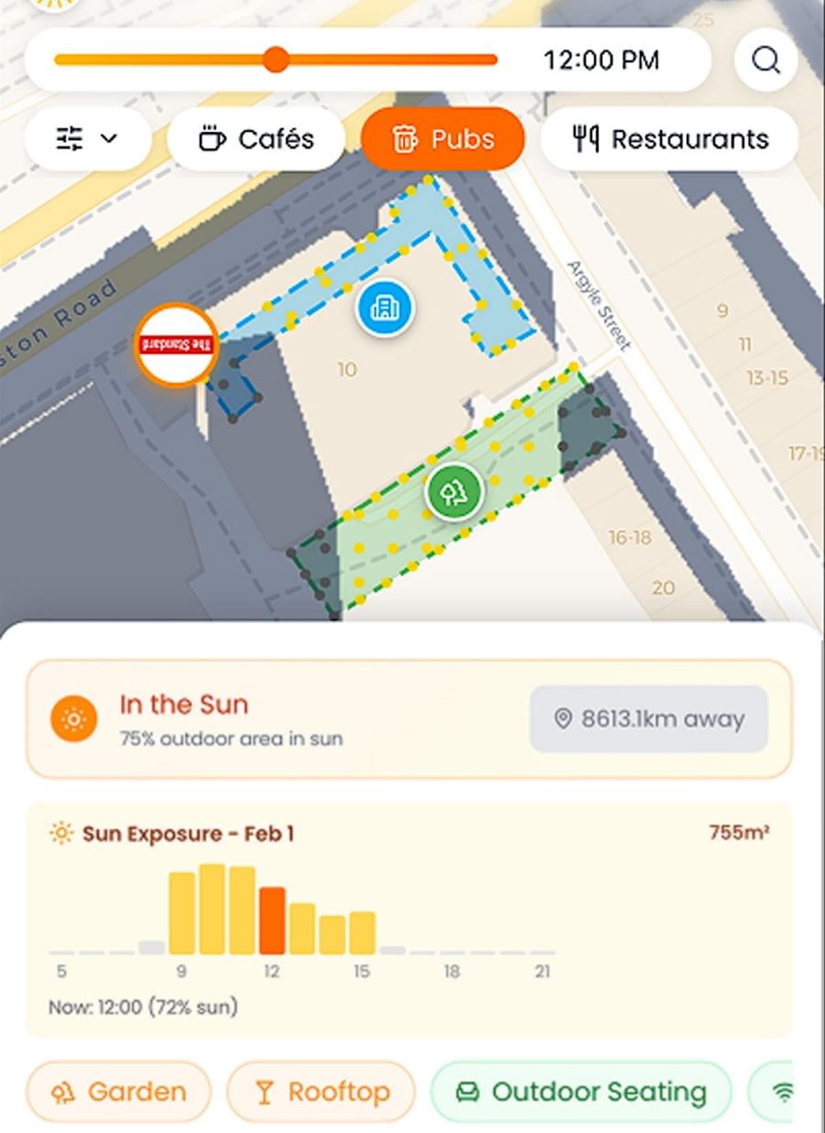 Architect's App Finds Sunny Pub Gardens Using Shadow Maps - Image 3