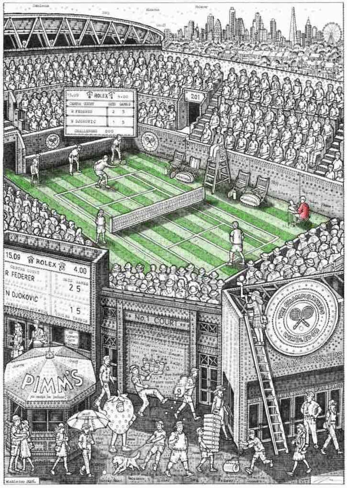 London Artist Types 1M Letters to Create Wimbledon Scene - Image 2