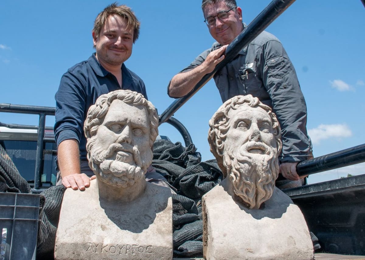 1,700-Year-Old Roman Statues Found Hidden in Wine Vat