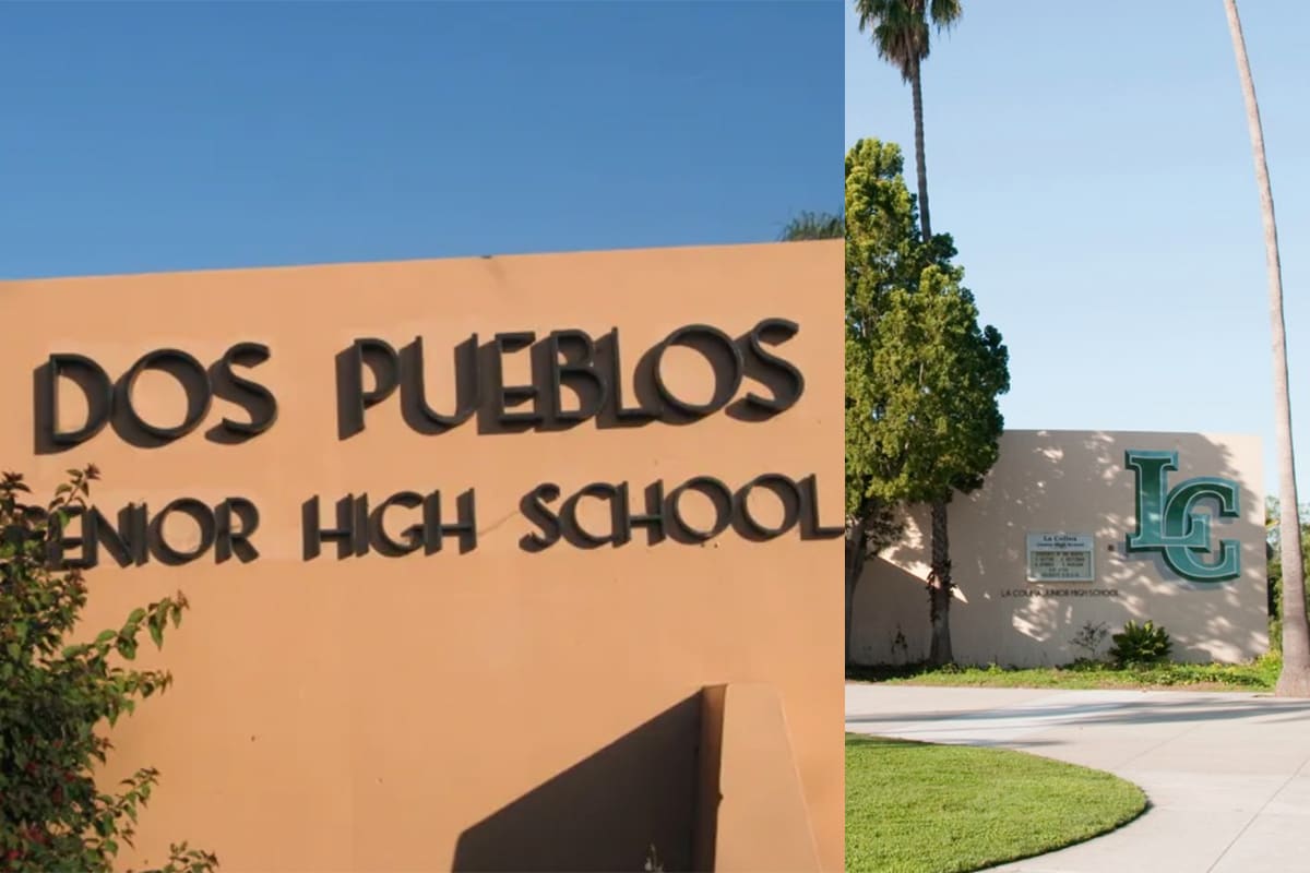 Students walking through sunny California school campus celebrating academic achievement and excellence