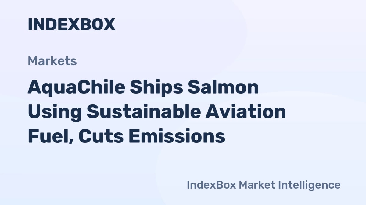 Fresh salmon being loaded onto cargo aircraft for sustainable aviation fuel powered flight