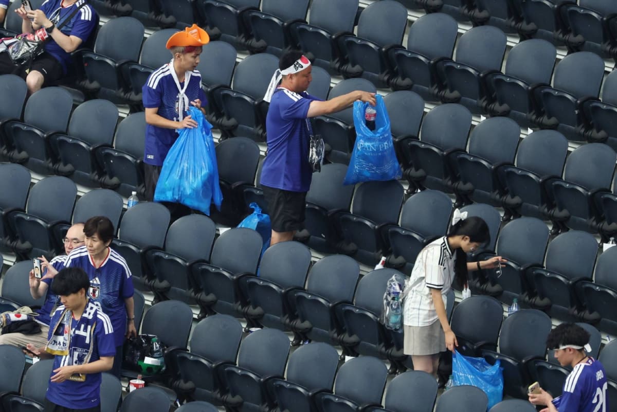 Japan Fans Clean World Cup Stadiums, Inspire Global Praise