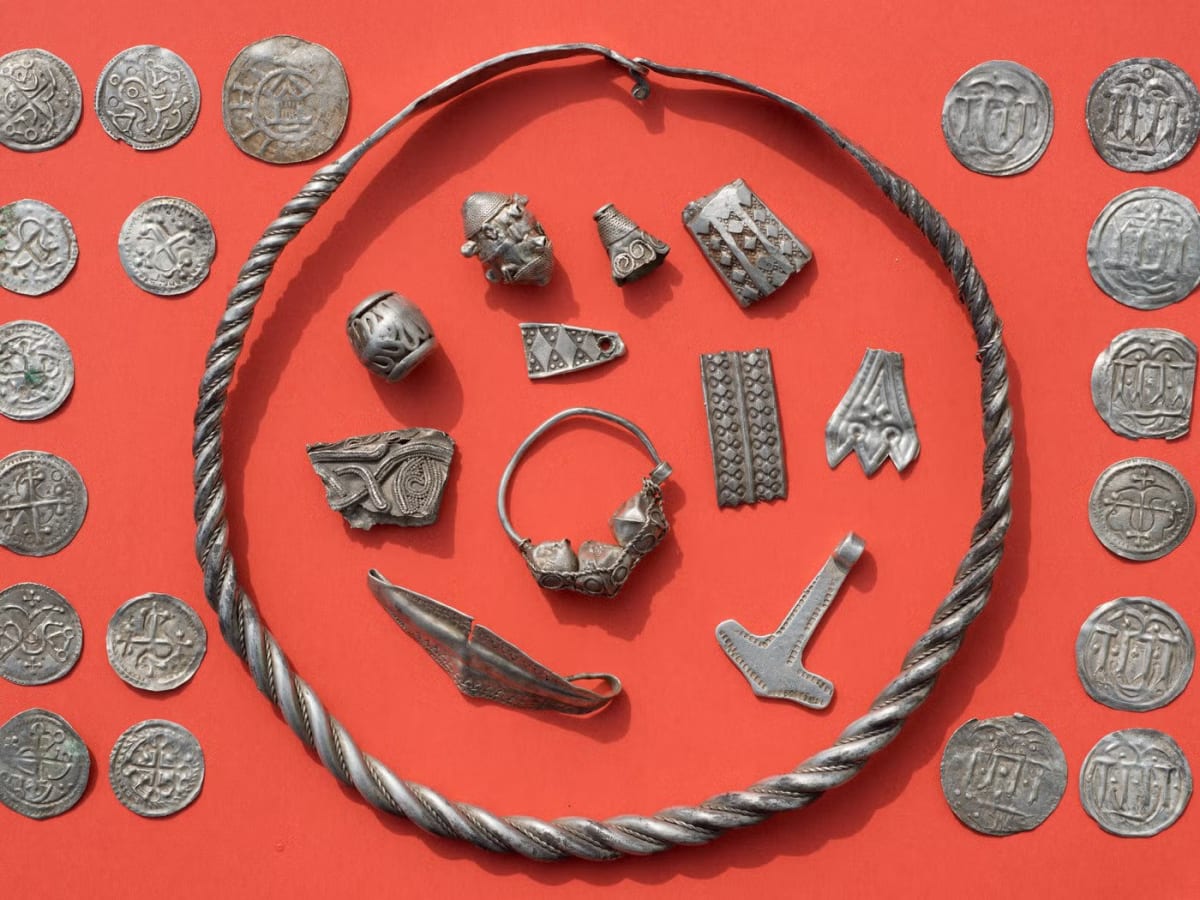 Viking Age silver coins, jewelry and artifacts discovered in Denmark backyard excavation
