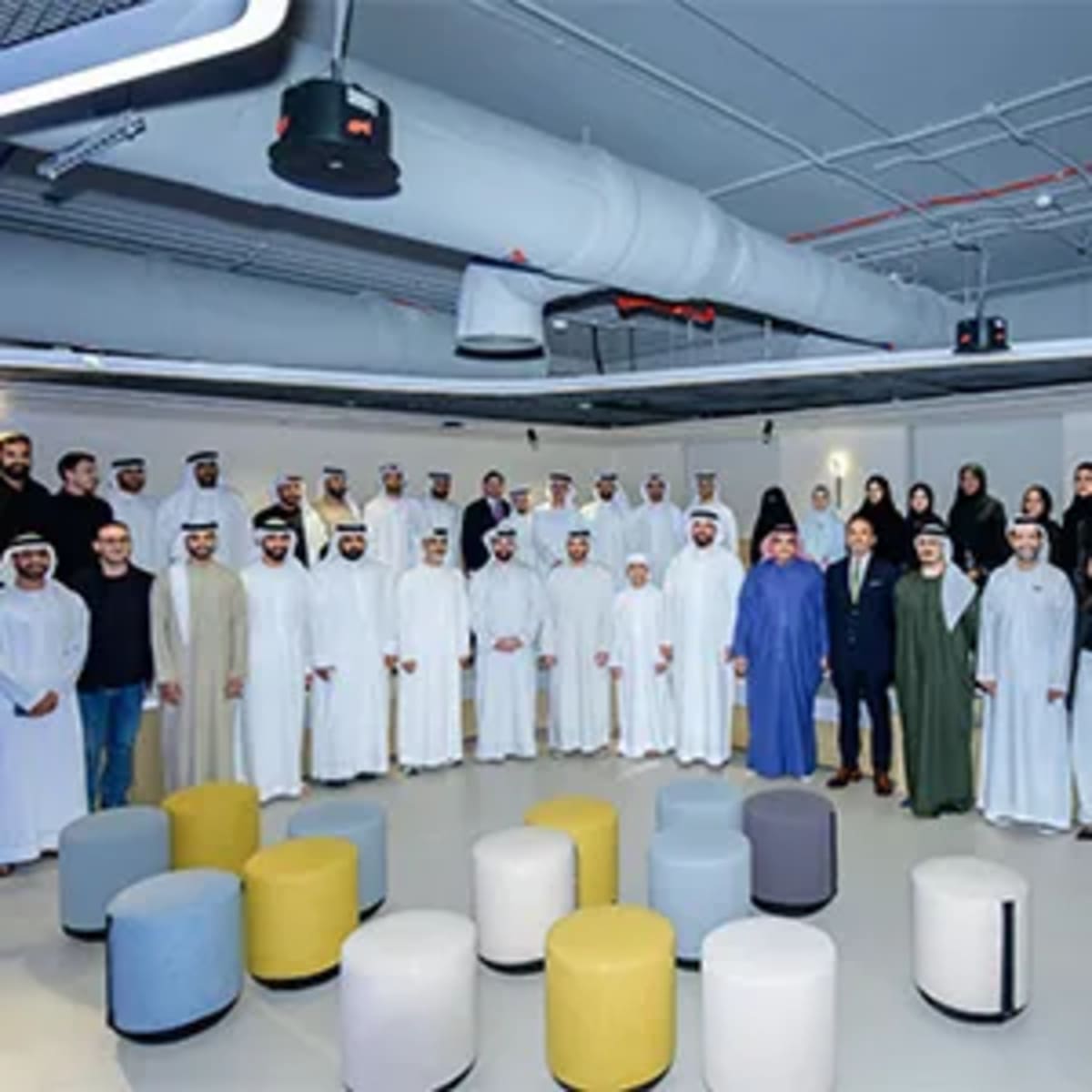 Young Emirati entrepreneurs gathered at MZN Hub71 Programme launch event in Al Ain Region