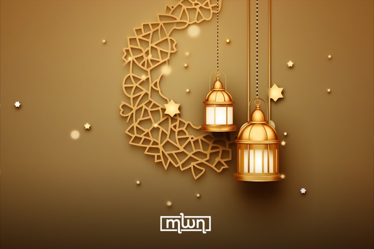 Muslim families gathering together at mosque for Eid Al Fitr prayers in Germany