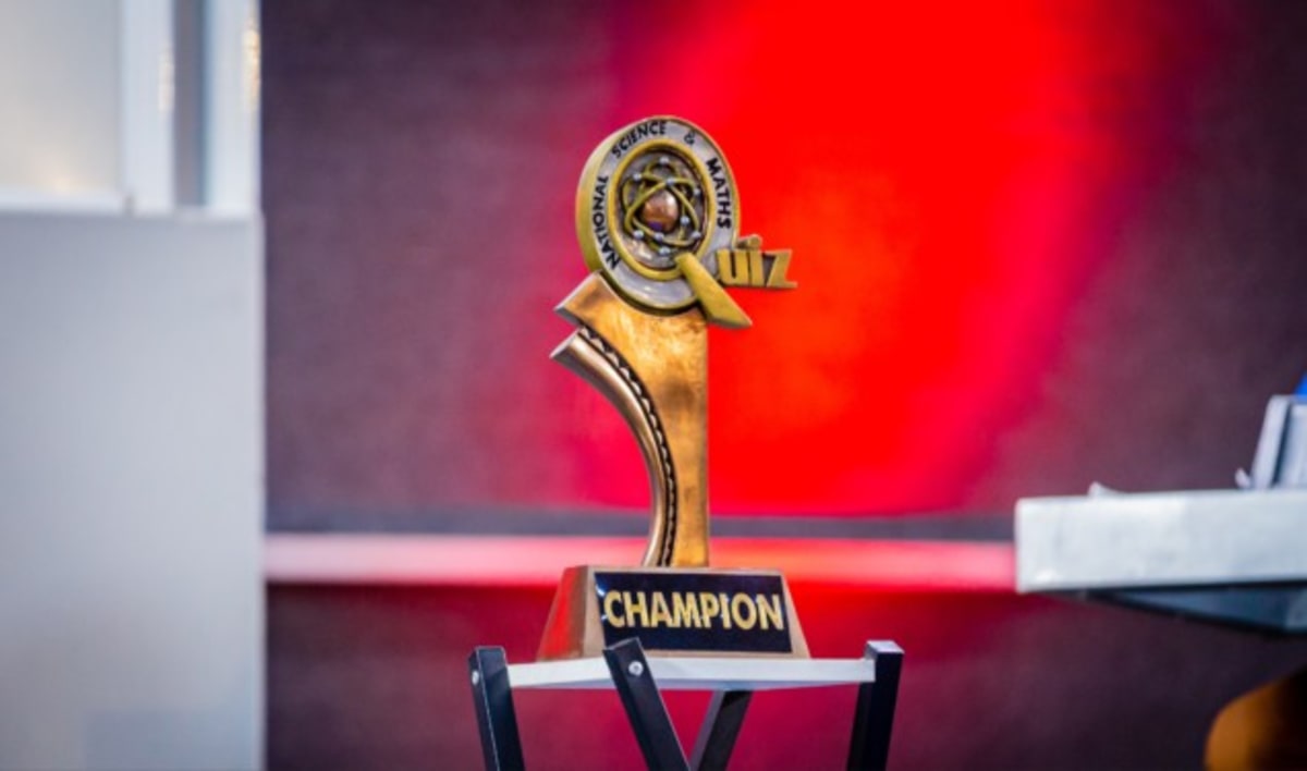 Three Ghanaian high school teams competing in National Science and Maths Quiz championship finale