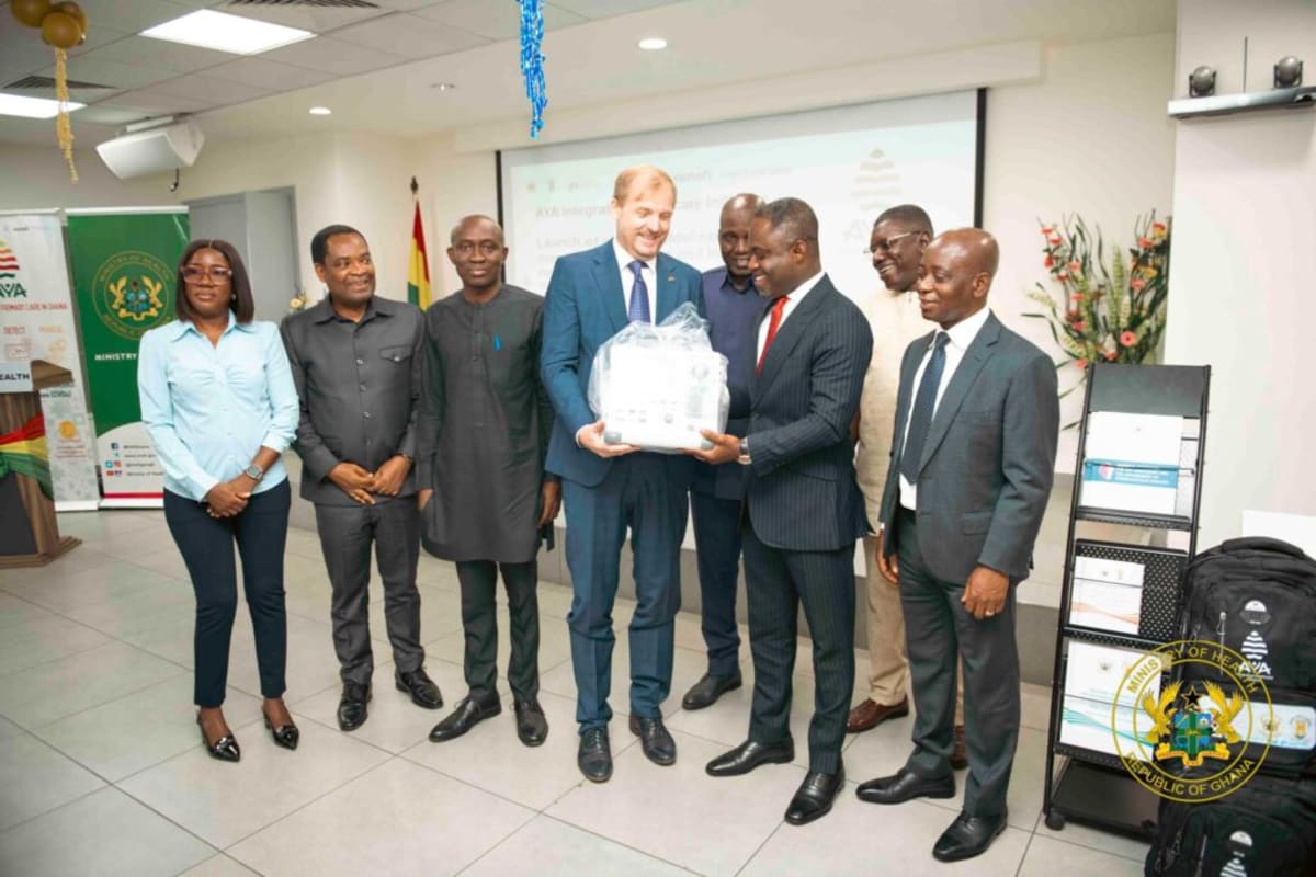 Healthcare workers in Ghana receive new ECG machines and cardiovascular diagnostic equipment at health facility