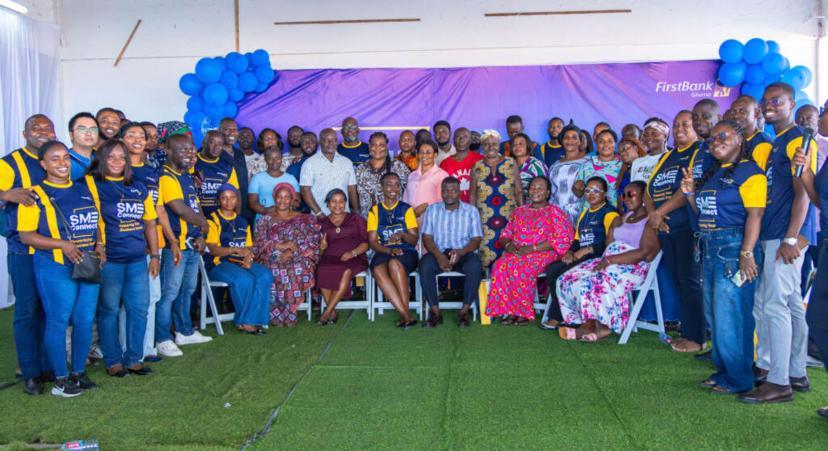Small business owners attending FirstBank Ghana's SME Connect Workshop in Accra's business district