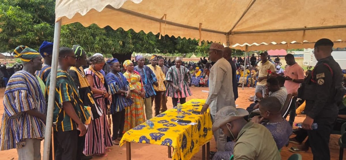 Traditional chiefs and queen mothers gathered at peace building meeting in Ghana