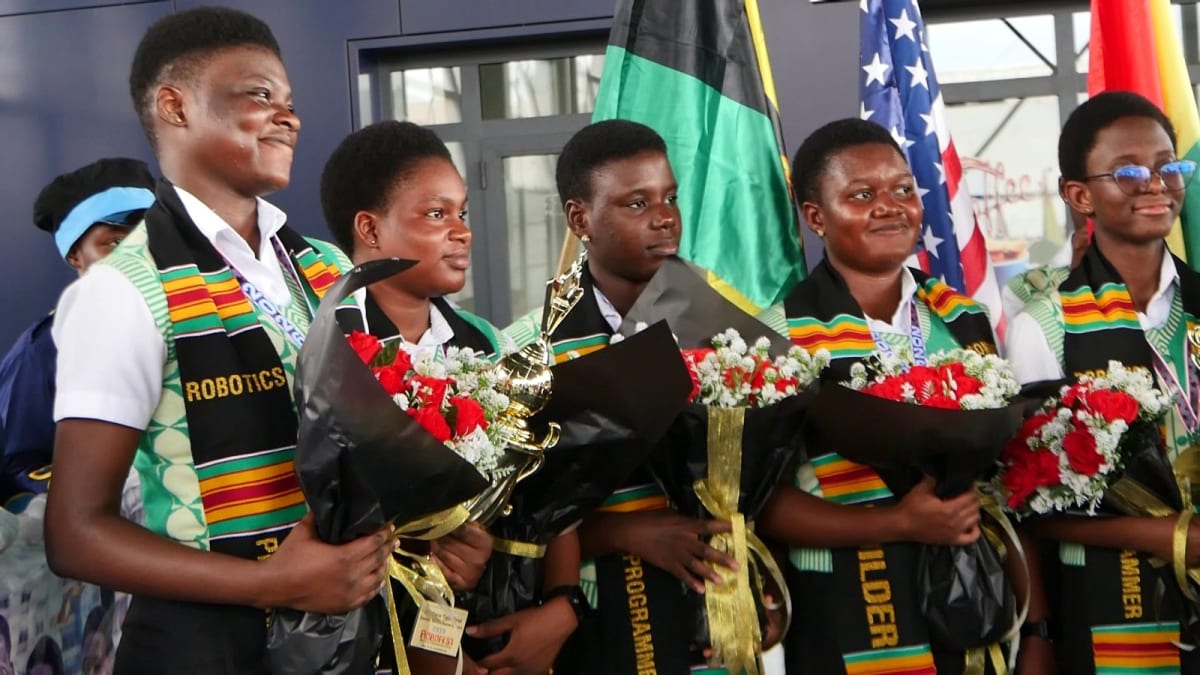 Ghana Girls Build Robot in 30 Seconds, Place 4th Globally