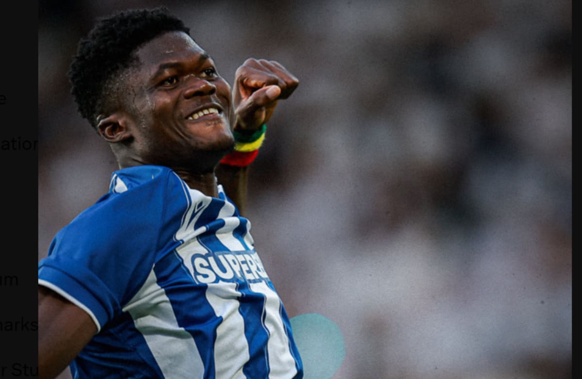 Terry Yegbe celebrating after scoring goal for Lech Poznan in Champions League qualifier