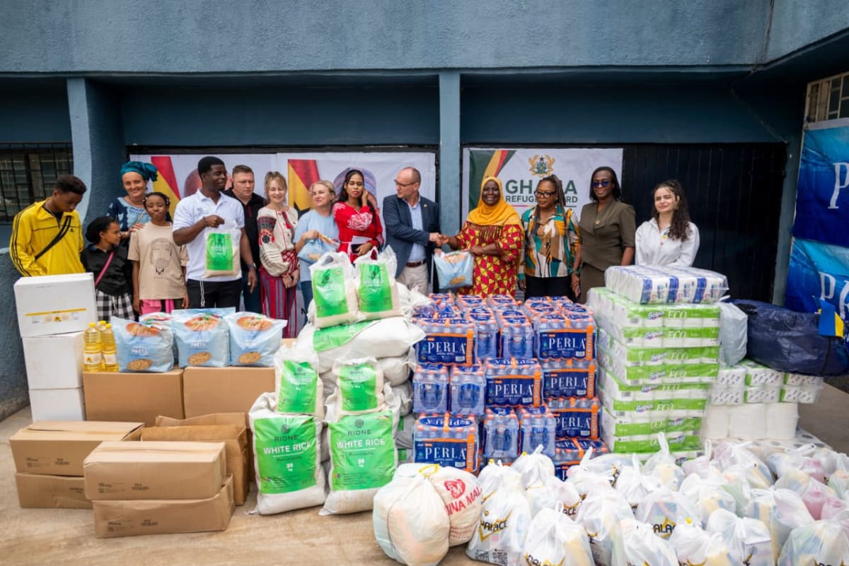 Ukraine Embassy Helps Flood-Affected Refugees in Ghana