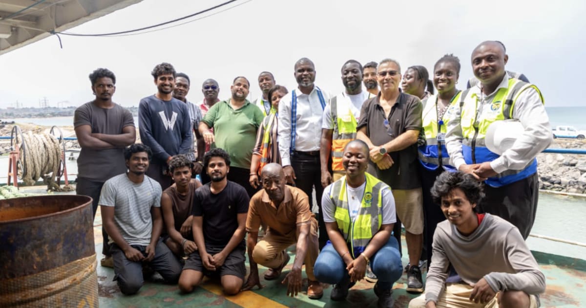 Maritime rescue workers coordinating international seafarer repatriation operation in Ghana waters