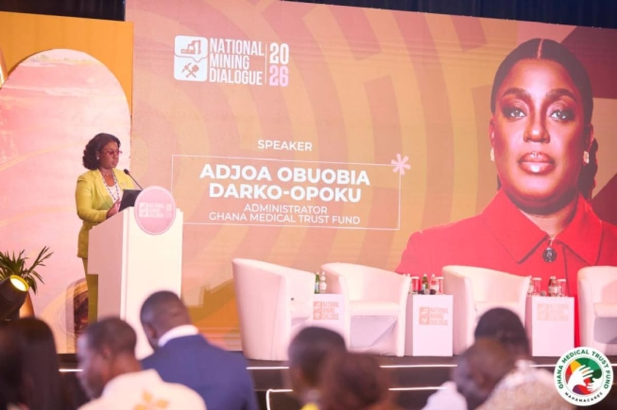 Adjoa Obuobia Darko-Opoku speaking at National Mining Dialogue in Accra, Ghana