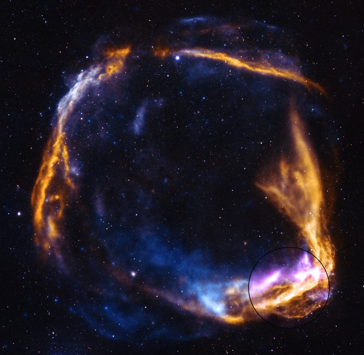 NASA Captures 2,000-Year-Old Supernova's Shock Wave