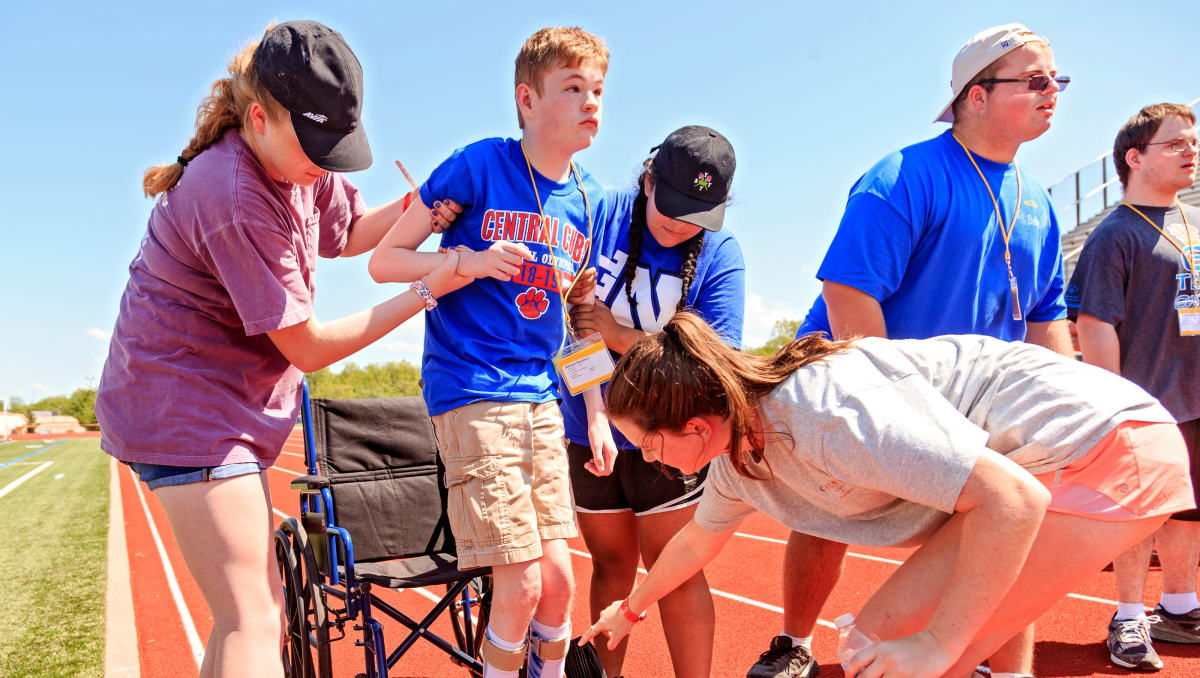 Jersey Mike's sandwich shop counter with staff preparing food for Special Olympics fundraiser day