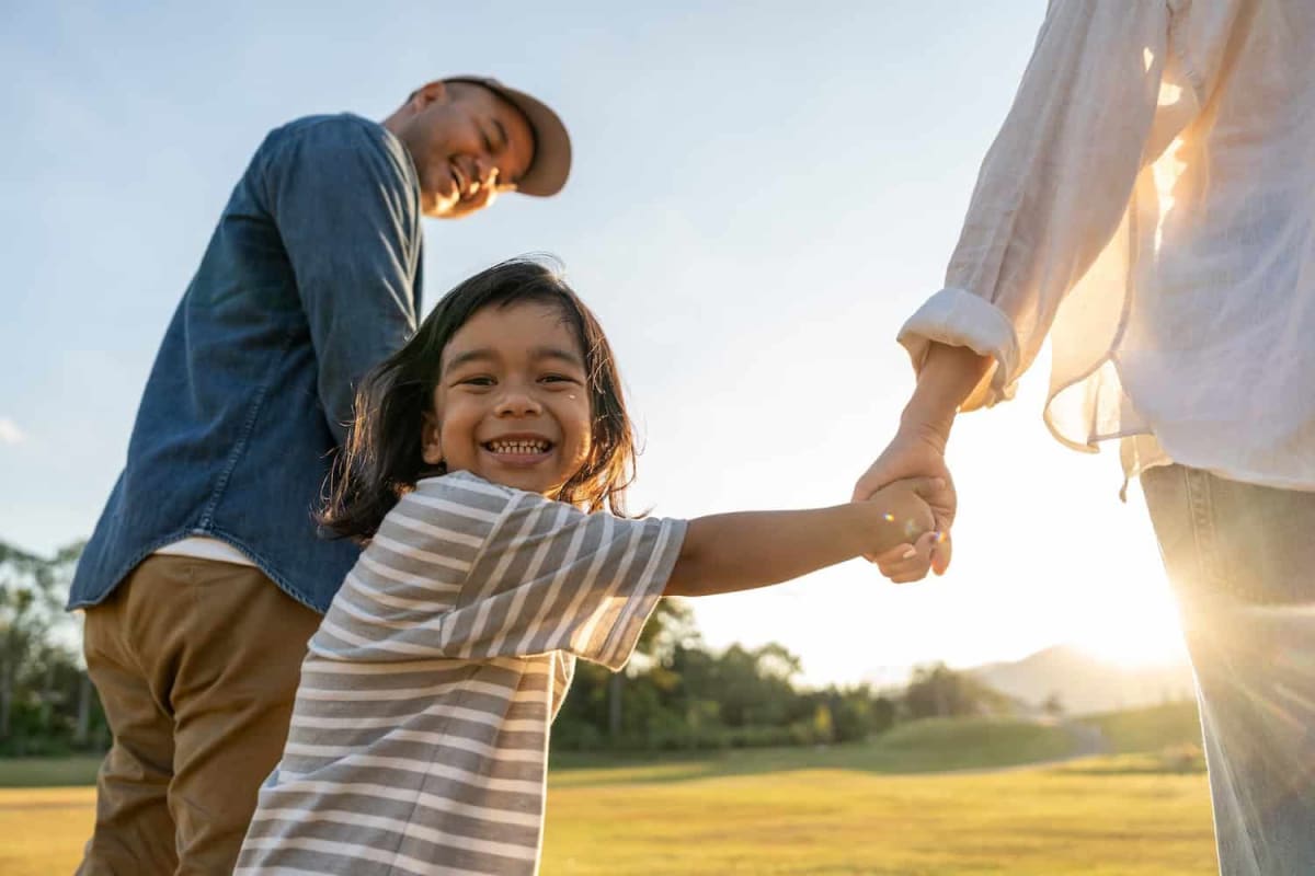 Young boy Tobi playing actively, beneficiary of groundbreaking spina bifida treatment at UC Davis