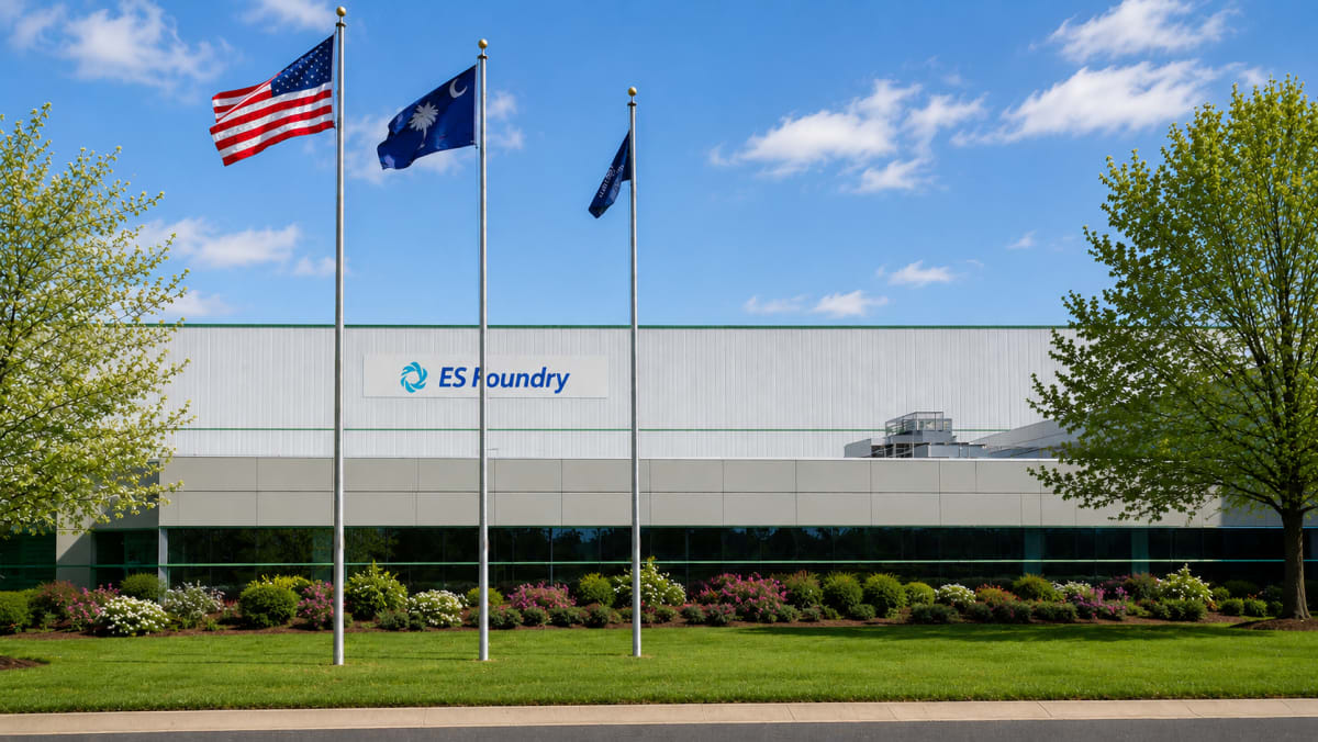 Modern solar cell manufacturing facility with production lines in Greenwood, South Carolina