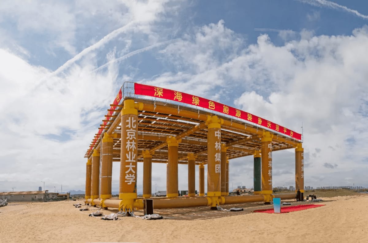 China Builds World's First Bamboo Solar Farm at Sea