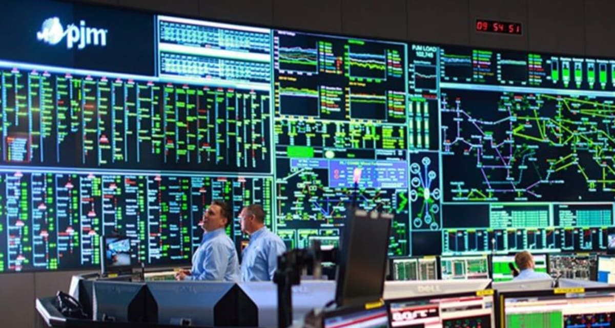 PJM Interconnection control room monitoring America's largest regional power grid operations