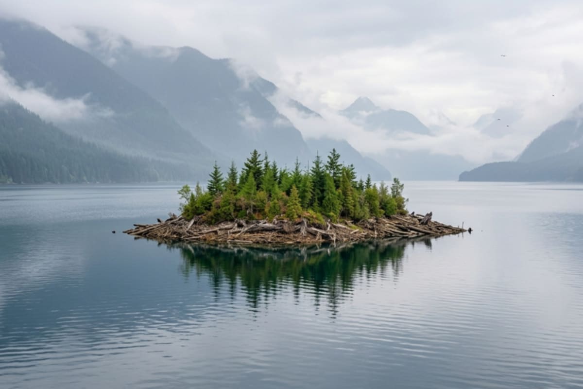 Mystery Island Appears in Canada's Massive Reservoir