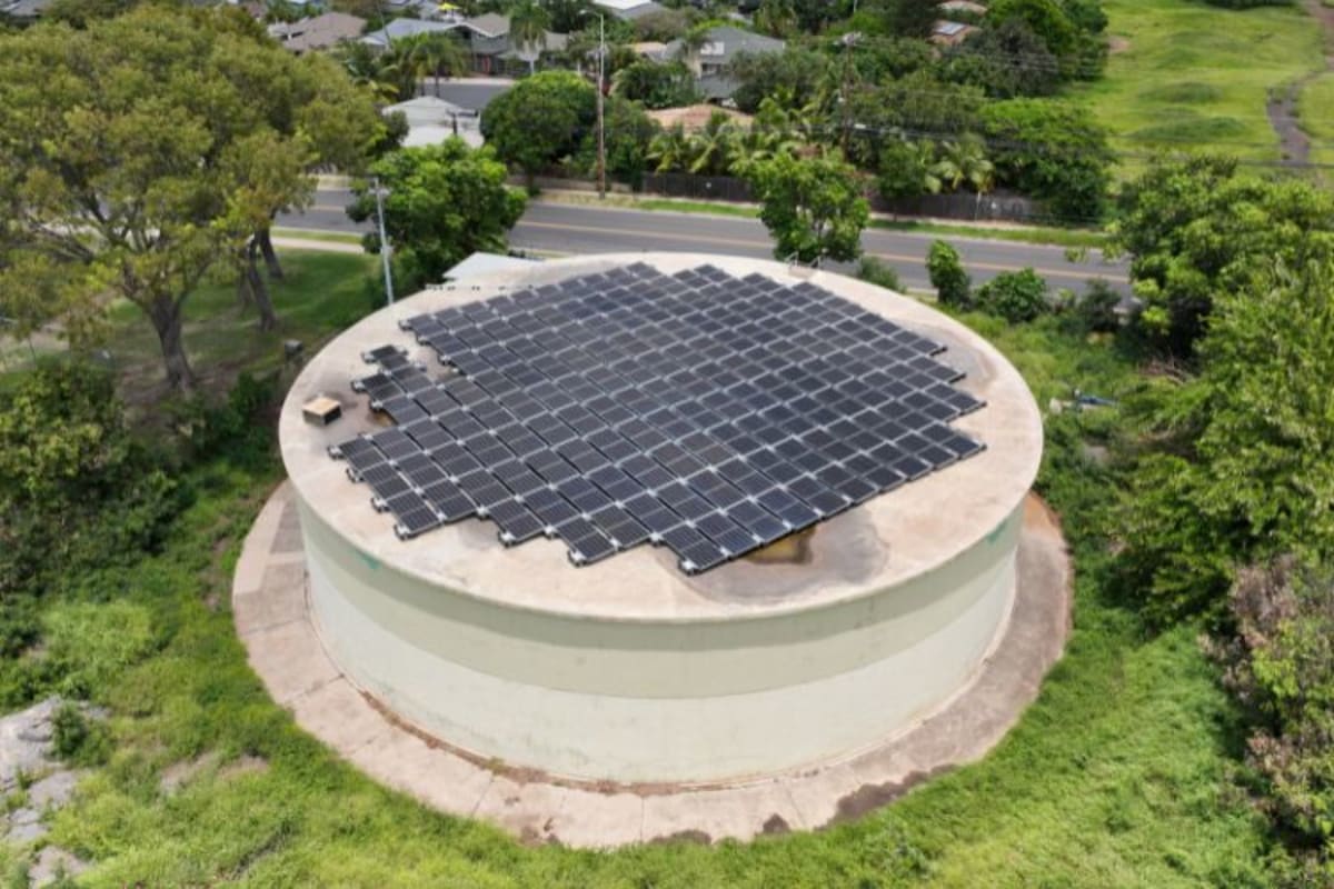Maui Turns Water Tanks Into Solar Power Stations