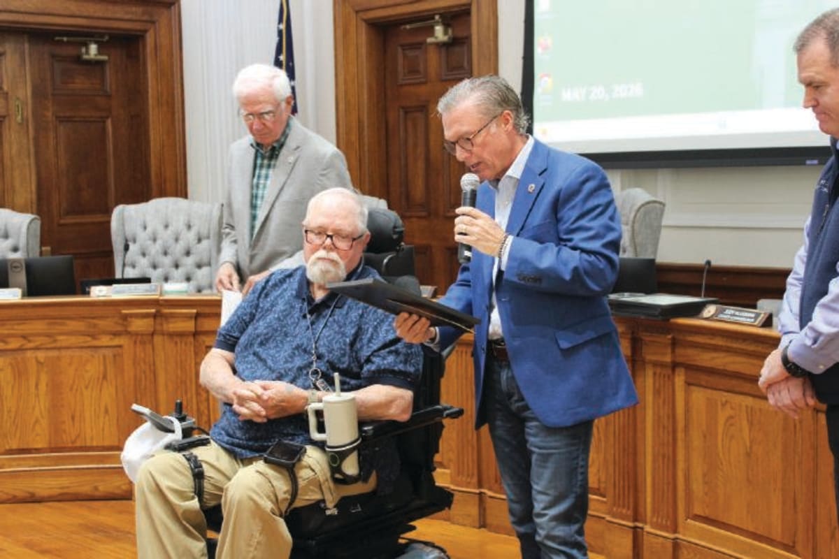 Rowan County volunteers receiving Governor's Service Award recognition from county commissioners